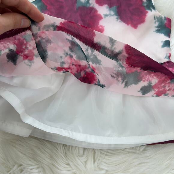 JANIE AND JACK Floral Peplum Top Girls Size 5 Christmas Holiday Easter Fancy - Picture 2 of 5